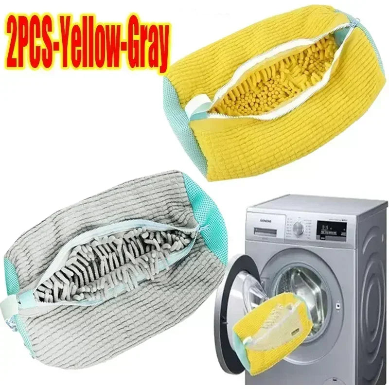 1/2PCS Wash Shoes Bag Padded Net Laundry Shoes Protector Fluffy fibers Polyester Washing Shoes Machine Laundry Bag Drying Bags