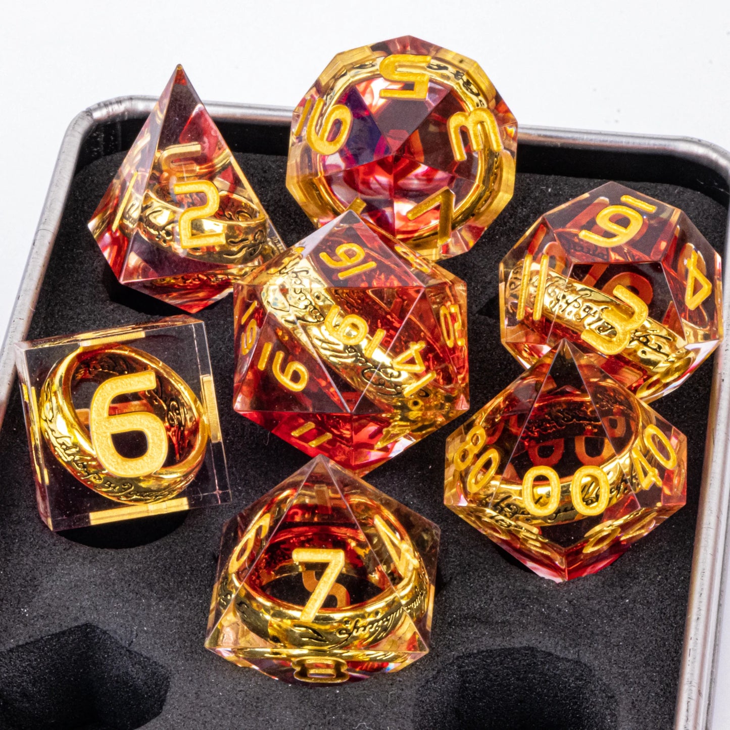Include One Rings Dice Set, Lord of Dice Polyhedral Dice Set, The Ring Dice,  d d dice