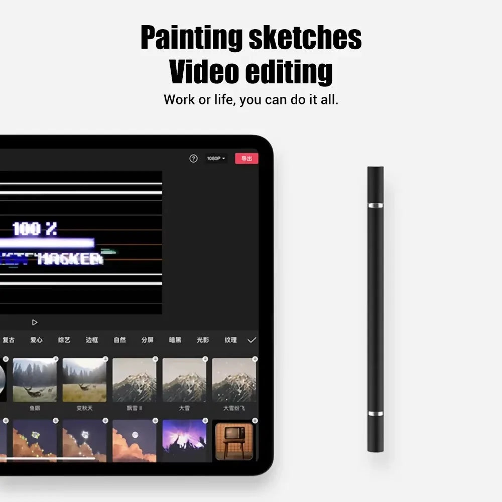 2 in 1 Universal Stylus Pen For Tablet Mobile Android ios Phone iPad Accessories Drawing Tablet Capacitive Screen Touch Pen