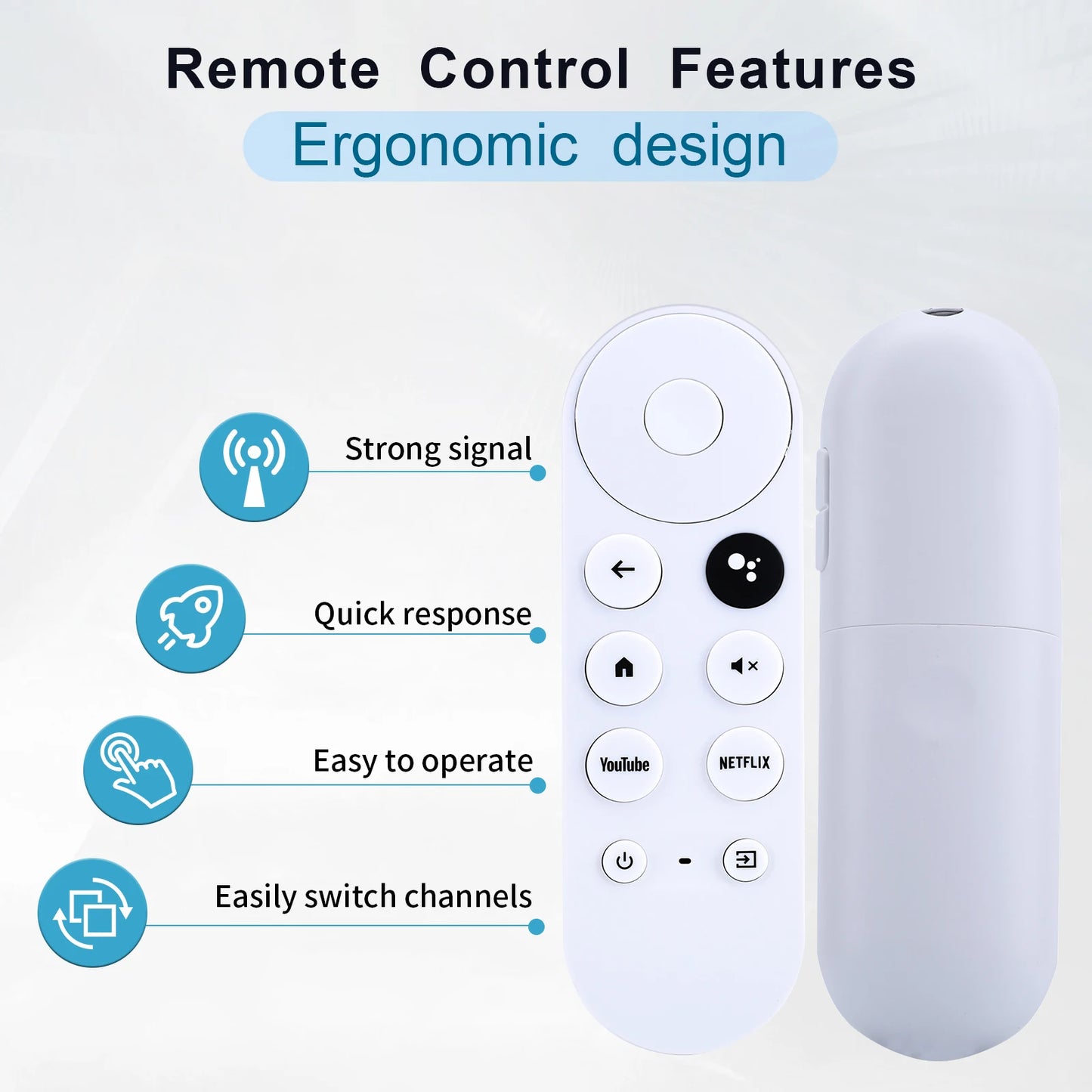 Replacement for Google-Chromecast-Remote, for Chromecast with Google Tv Remote & Google Tv Streamer