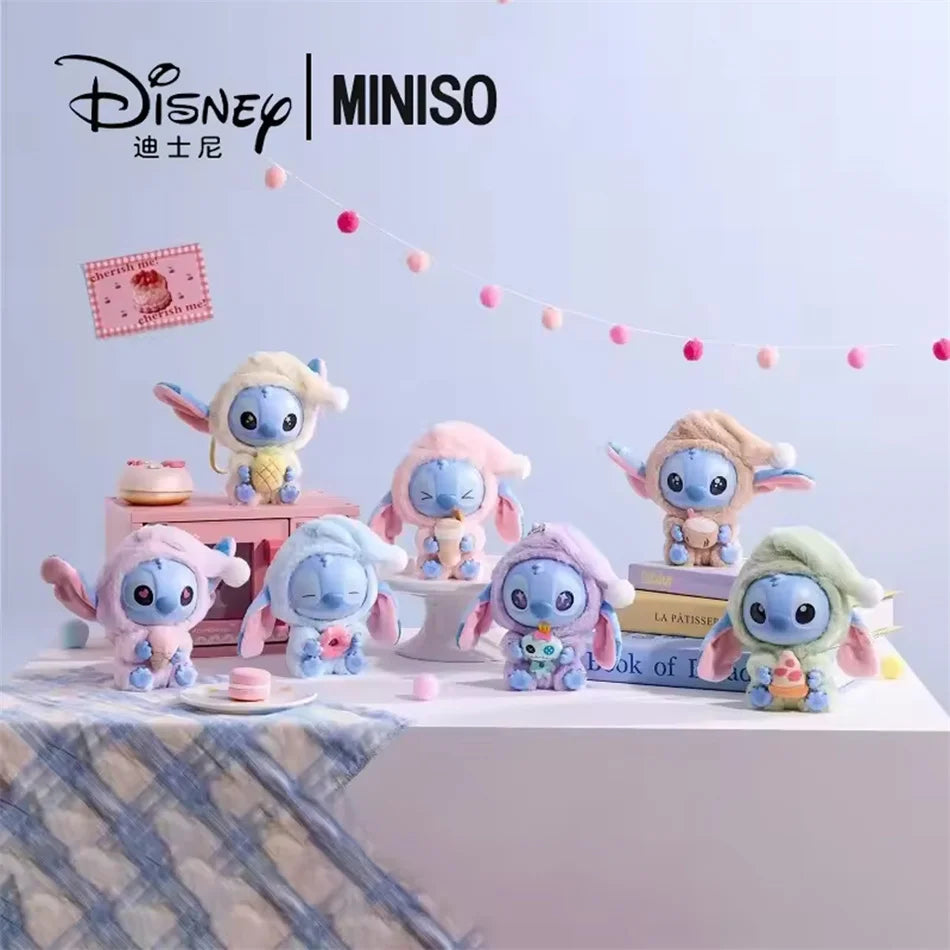 Miniso Stitch Eat Something Before Sleep Disney Blind Box Mystery Bag Vinyl Plush Doll Toys Pendant Surprise The Monsters Gifts