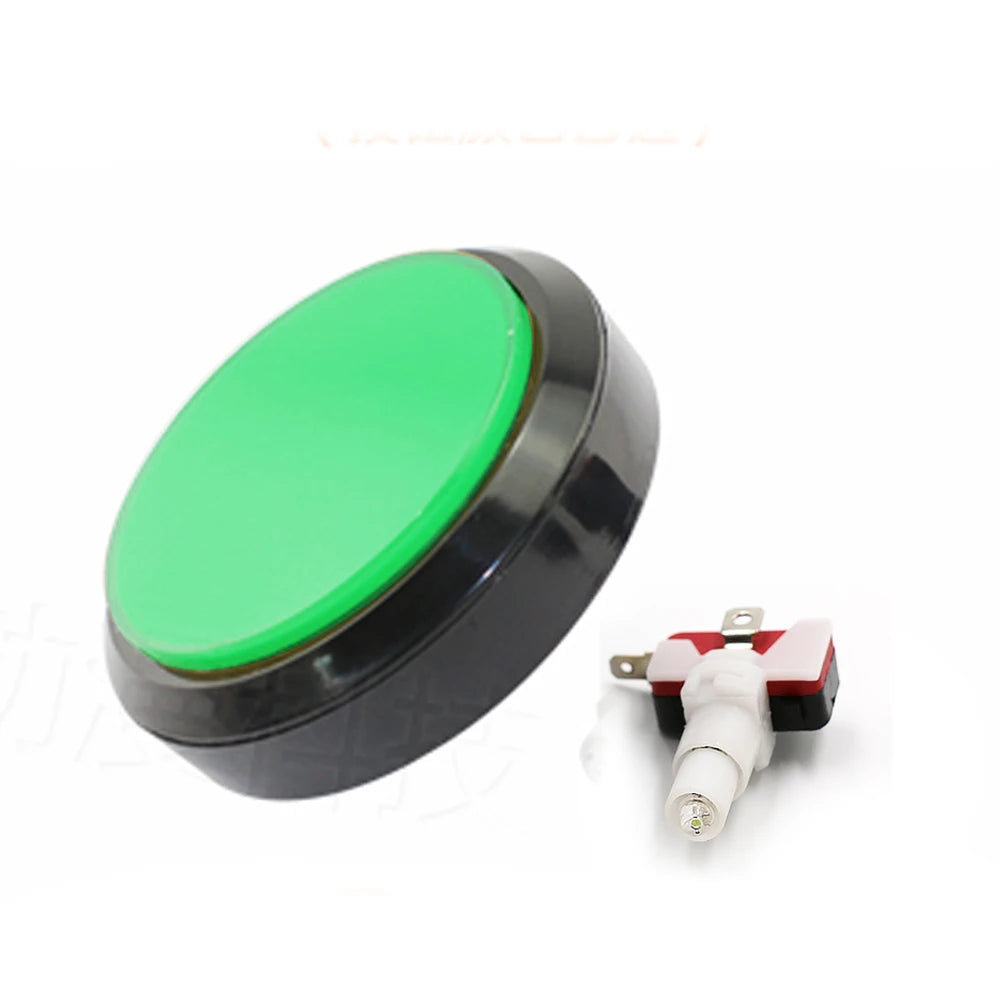 Big 100mm Light Push Button Illuminated Led Answerer Switch Video Rhythm Of Music Game Vending Machine Coin Arcade Pinball Parts