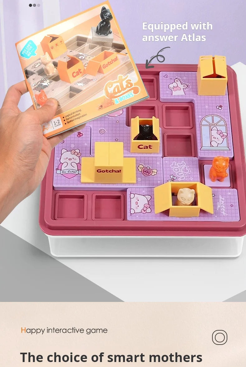 Diy Hide And Seek Cat Puzzle Clearance Clearance Board Game Cat Children Space Planning Logical Thinking Training Puzzle Toy