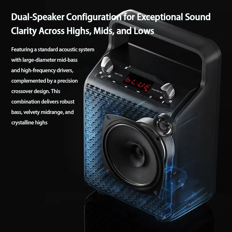 Edifier PP205 Outdoor Portable Bluetooth Speaker Line In USB TF Card Inputs 8 Hours Playback Support Wird Mic Karaoke Speaker