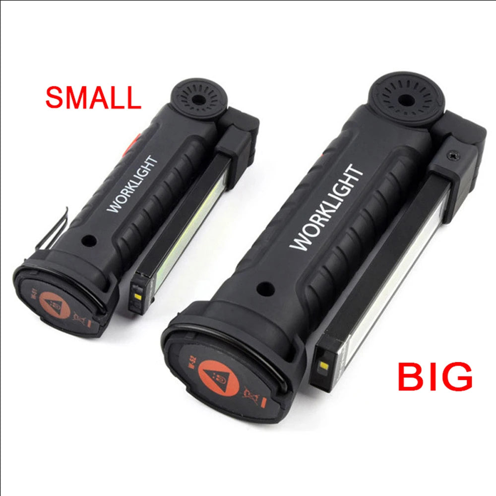 USB Flashlight Rechargeable Torch Tool Gifts for Men LED Work Light with Magnetic Base 5 Modes For Home Outdoor Camping ﻿