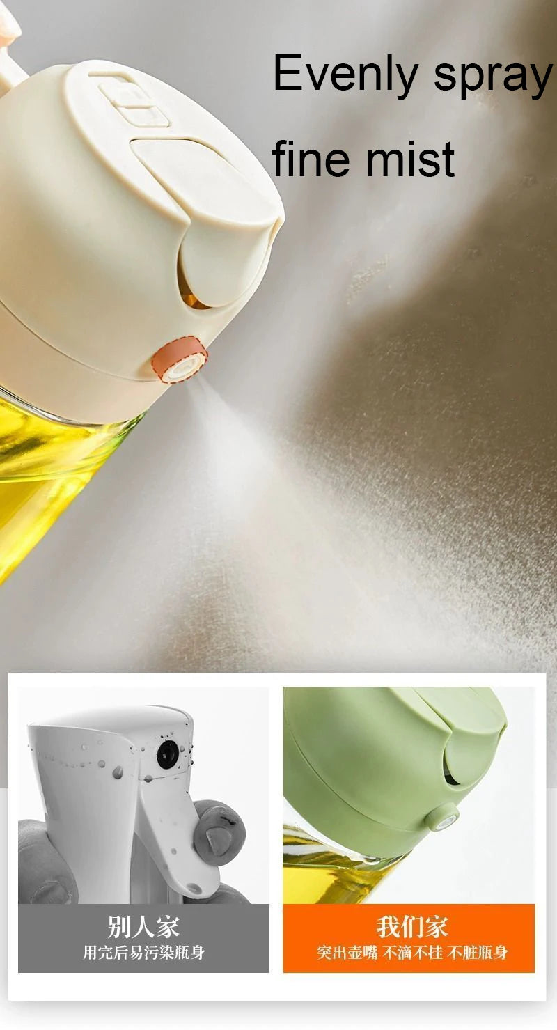 2in1 Kitchen Spray Oil Dispenser Oil Sprayer Polisher or Oil Brush for Air Fryer Salad Grilling Roasting Cooking Kitchen Acceeso