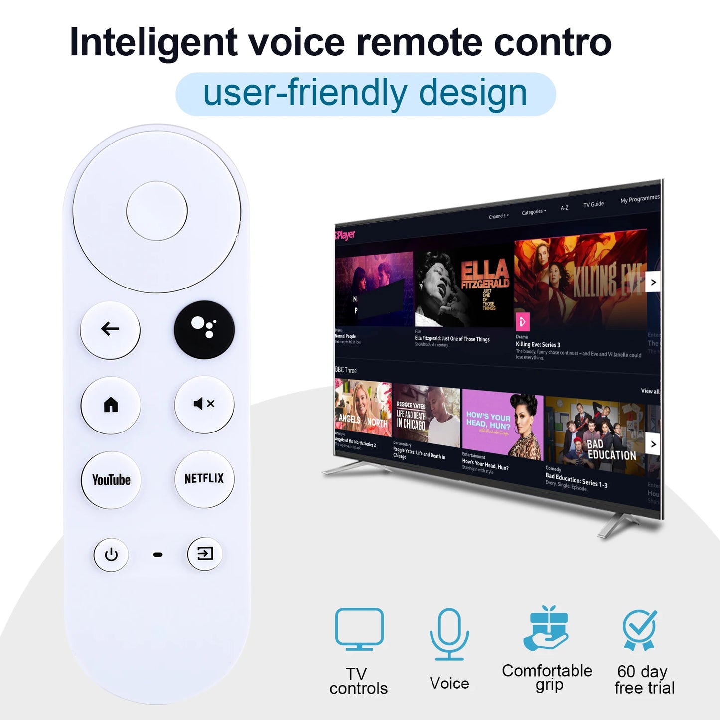 Replacement for Google-Chromecast-Remote, for Chromecast with Google Tv Remote & Google Tv Streamer