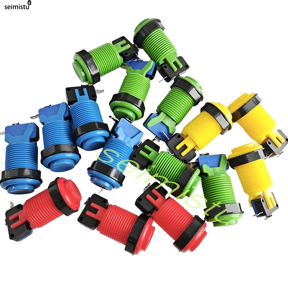 8pcs American Happ Style Push Button 28mm For Neo Geo Arcade Game Machine Joystick Zero Delay Controller buttons Parts