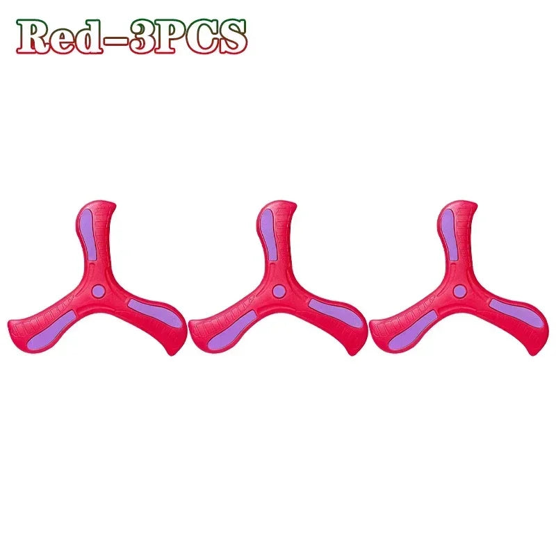 Children Soft Boomerang Toy Three-leaf Cross Outdoor Flying Disc Games Adult-kids Interactive Sports Toys for Decompression Gift