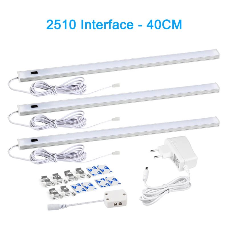 LED Light Under Cabinet Lights For Kitchen Hand Sweep Switch PIR Motion Sensor Closet Wardrobe Lamp 30/40/50cm Led Night Light