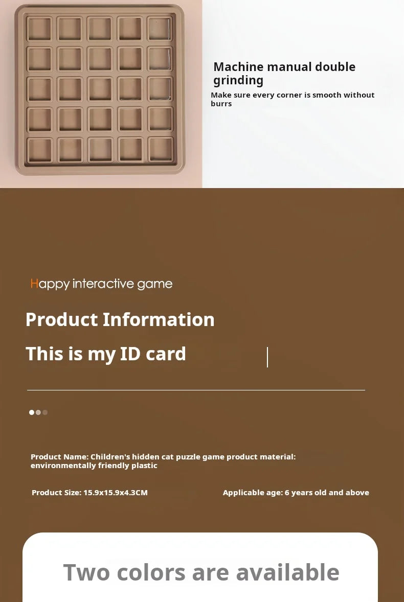 Diy Hide And Seek Cat Puzzle Clearance Clearance Board Game Cat Children Space Planning Logical Thinking Training Puzzle Toy