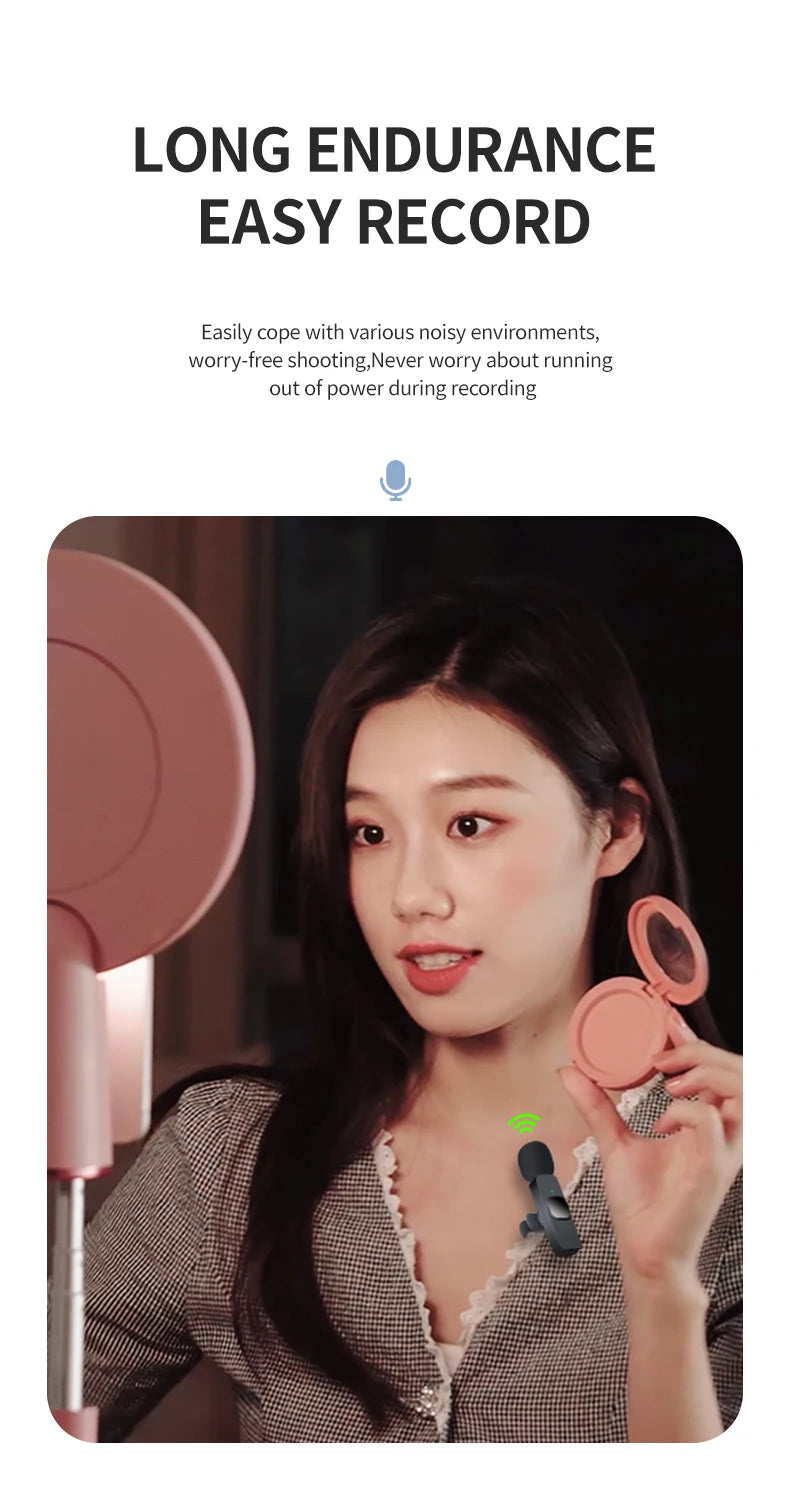 Lavalier Microphone Audio Video Recording Mini Replaceable Windproof Fleece Microphone for vlog YouTube Shooting Wireless Mic