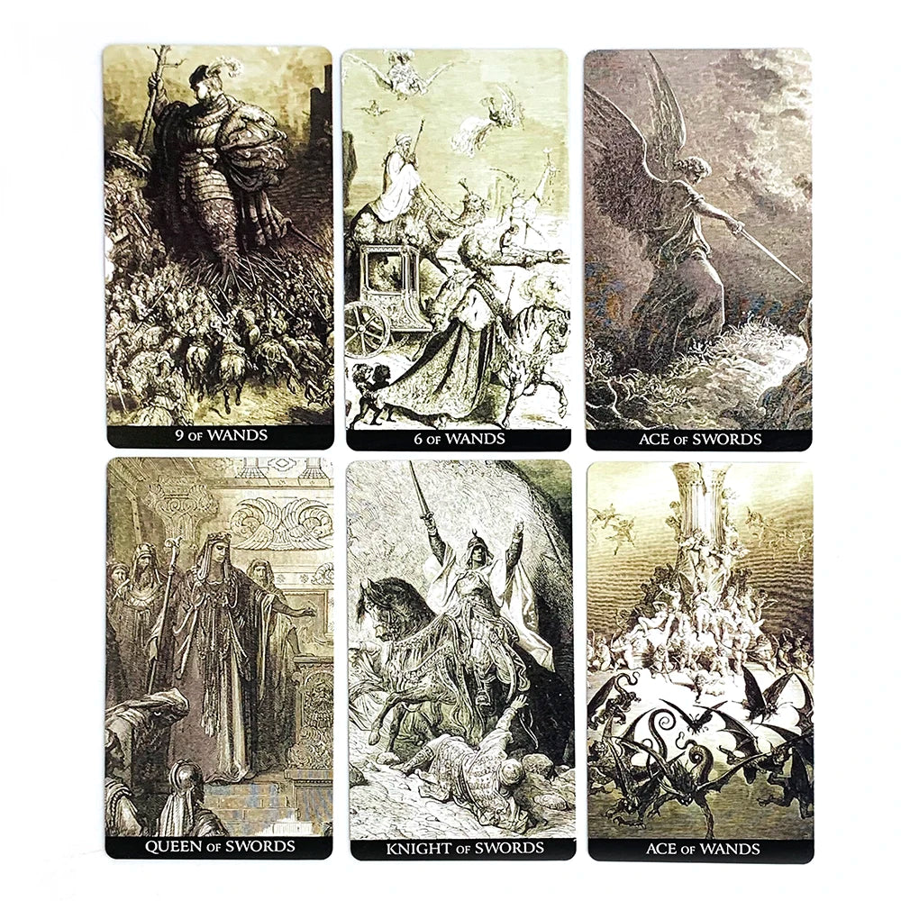 Gustave Dore Tarot Card 78pcs Cards Party Board Games For Family And Friends Entertainment English Version Divination Game Card