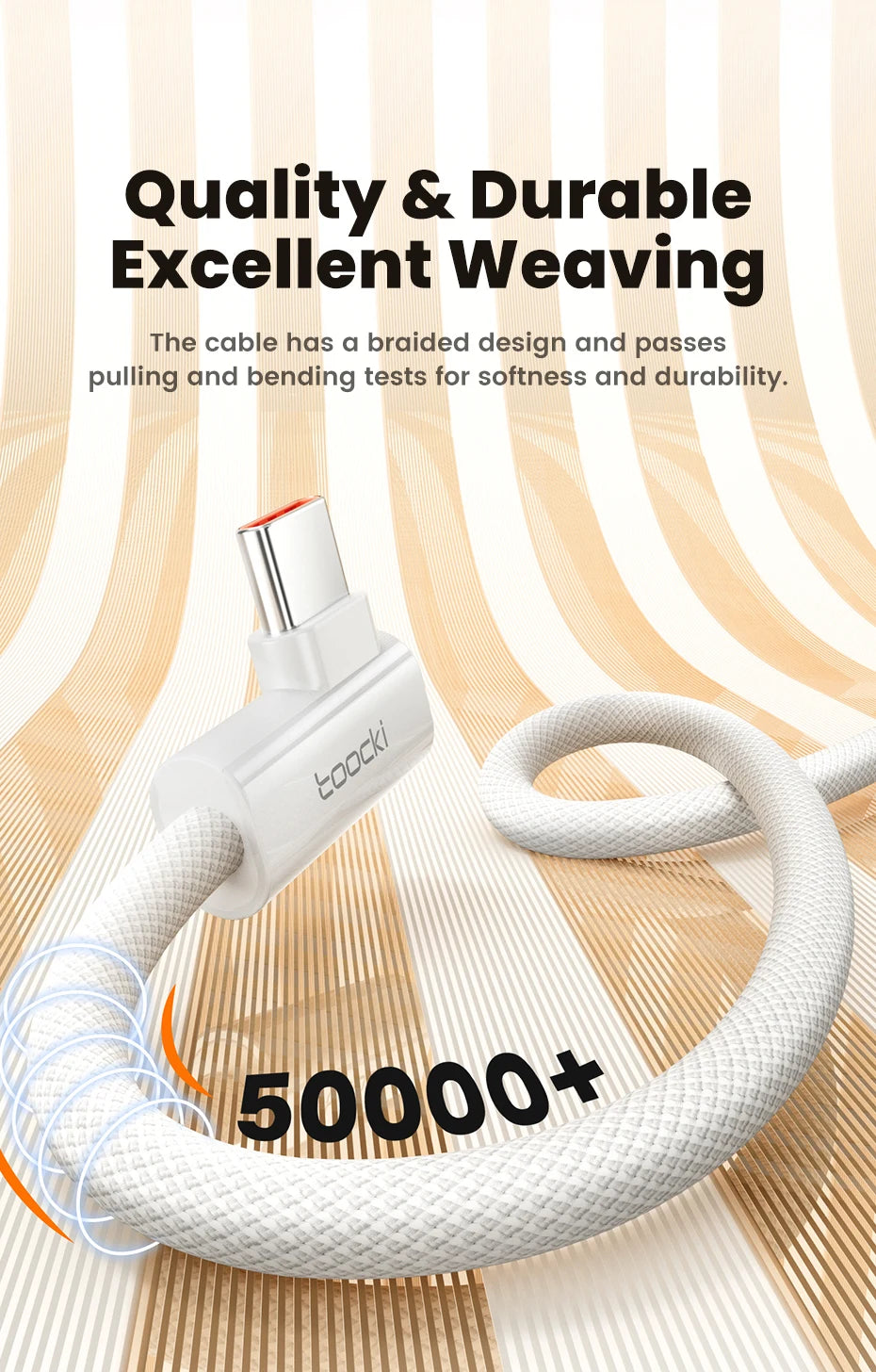 Toocki 100W Elbow 90 Degree USB A to Type C Fast Charging Cable 6A USB C Data Cable For Huawei Samsung Xiaomi Iphone16 15 Tablet