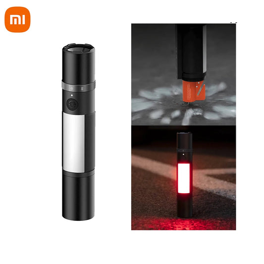 New Xiaomi Mijia Multi Function Flashlight Zoomable Ultra Bright Torch Window Breaker Safety Belt Cutter Car Emergency Light LED