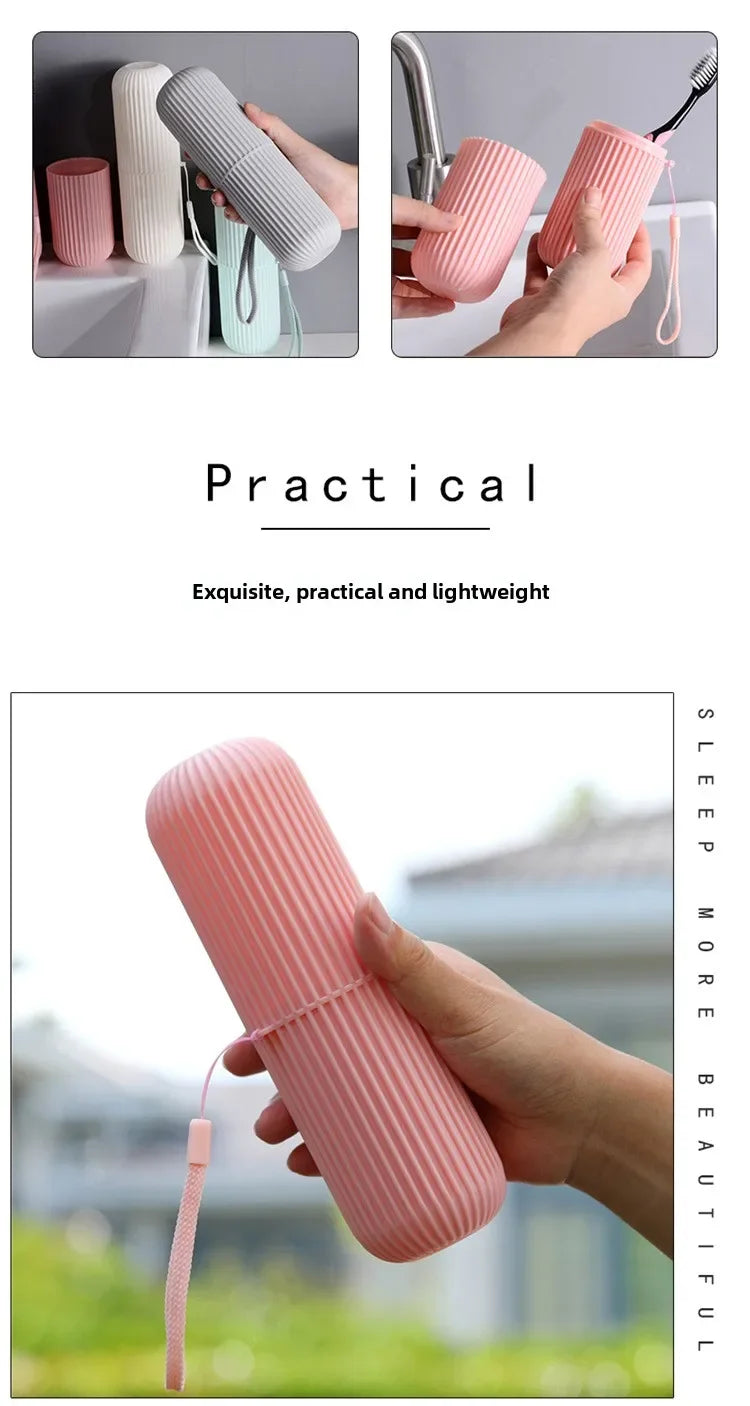 Toothbrush Cup Portable Toothbrush Holder Multifunction Travel Cup Organizer Toothbrush Case and Bathroom School Trip