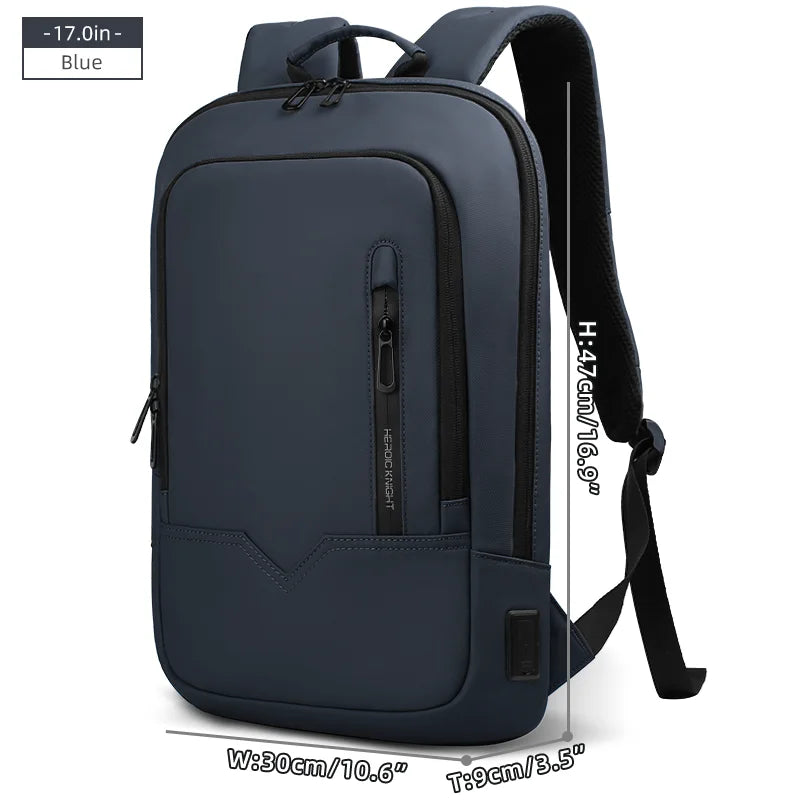 Heroic Knight Laptop Work Backpack Slim Men Waterproof Multifunctional 15.6"17" Business Trip Backpack Fashion Male School Bag