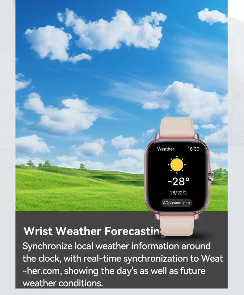 LAXASFIT 2025 New Smart Watch Bluetooth Talk Full Touch Screen Heart Rate Monitor Sports Fitness Smart Watch Men Women Gift