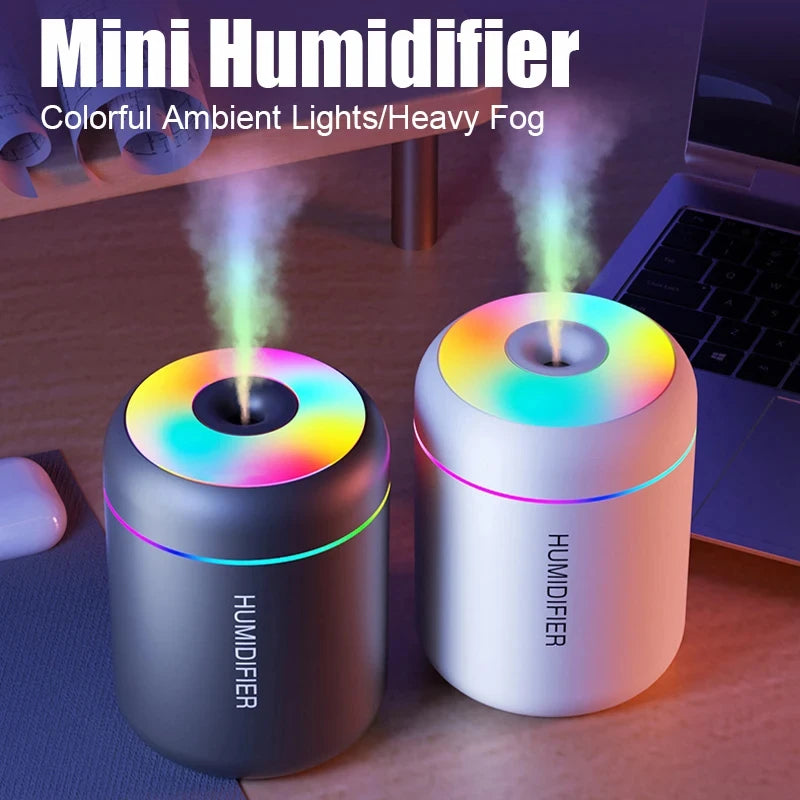 Mini Air Humidifier Usb Aroma Diffuser 180ml Essential Oil Purifier Cool Mist Sprayer Car Home Bedroom LED Desktop humidificador