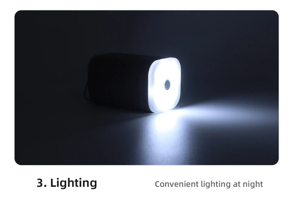 PACOONE Wireless Inflation Pump Portable Outdoor Mini Air Compressor Air Cushion Bed Swim ring Multi function Air Pump