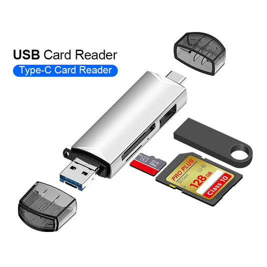 6-in-1 OTG High-Speed Multi-functional Card Reader for Mobile Phones And Computers Versatile Data Transfer Device