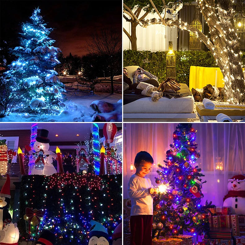 30M 20M 50M 10M 100M LED String Light 24V RGB Warm White Waterproof Outdoor Garland Christmas Decoration Garden Xmas Lights