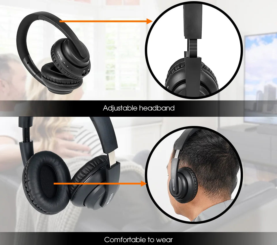 RETEKESS TA006 Wireless Headphone TV Watching Rechargeable Wireless Earphone with Transmitter Support Coaxial Fiber 3.5 AUX RCA