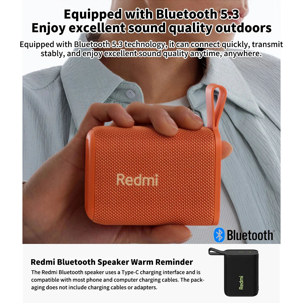 Xiaomi Redmi Portable Bluetooth Speaker Outdoor IP67 Stereo Powerful Sound  Box BT5.3 RGB Dual Pairing TWS Connectivity Colorful
