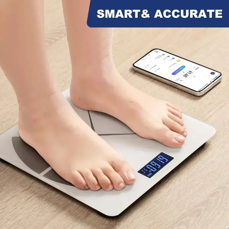 1pc intelligent body fat scale, high-precision wireless electronic weight scale, high-definition display, health data analysis