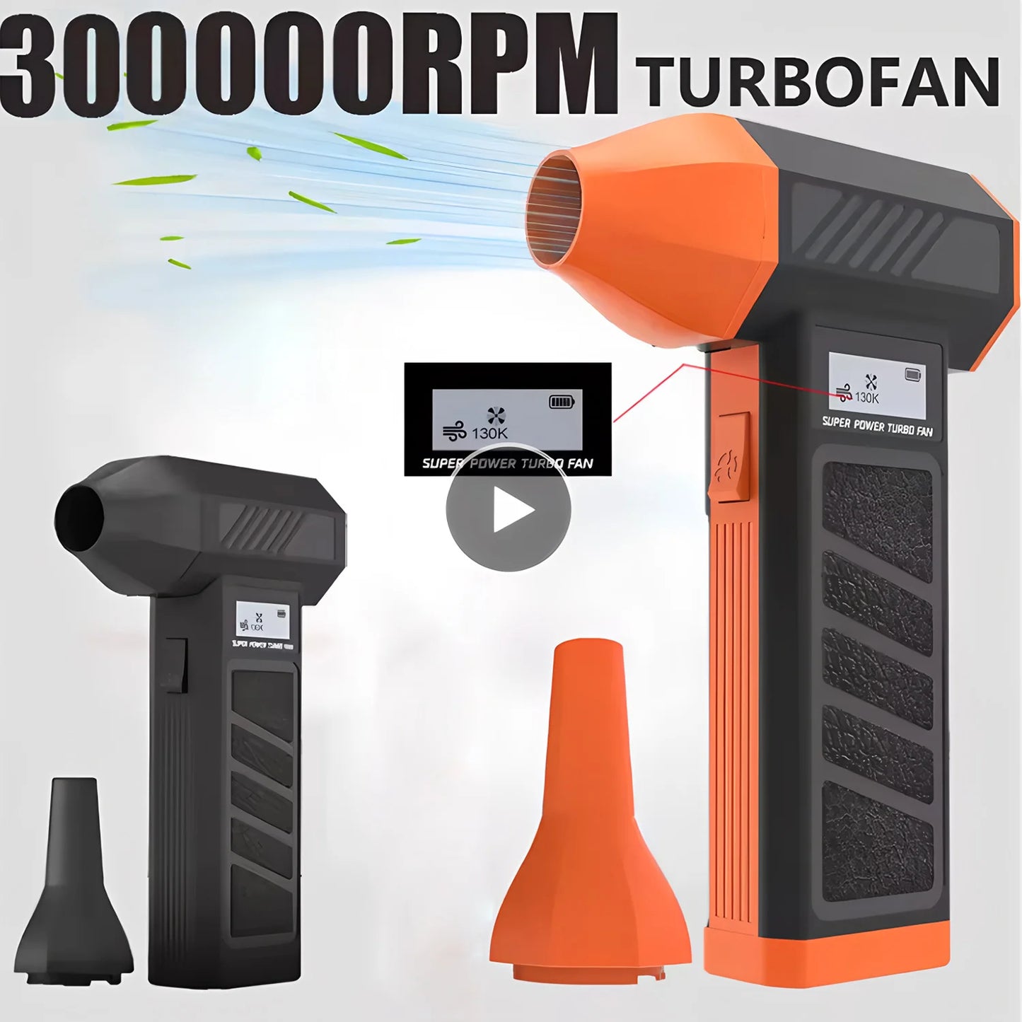 300000PRM Portable Electric Air Blower Turbo Jet Fan Brushless Motor HighSpeed Mini Turbo Jet Fan Adjustable Wind Violent Blower