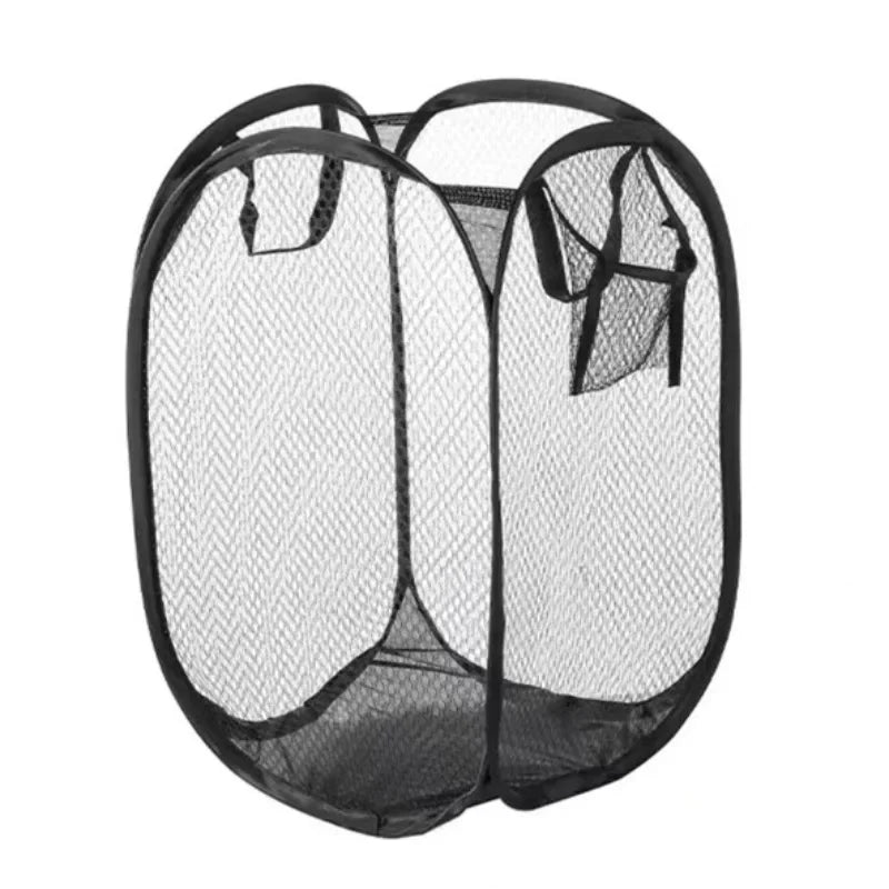 Foldable Color Mesh Clothes Dirty Clothes Basket Household Mesh Dirty Clothes Basket Storage Basket Storage Bucket Laundry Baske