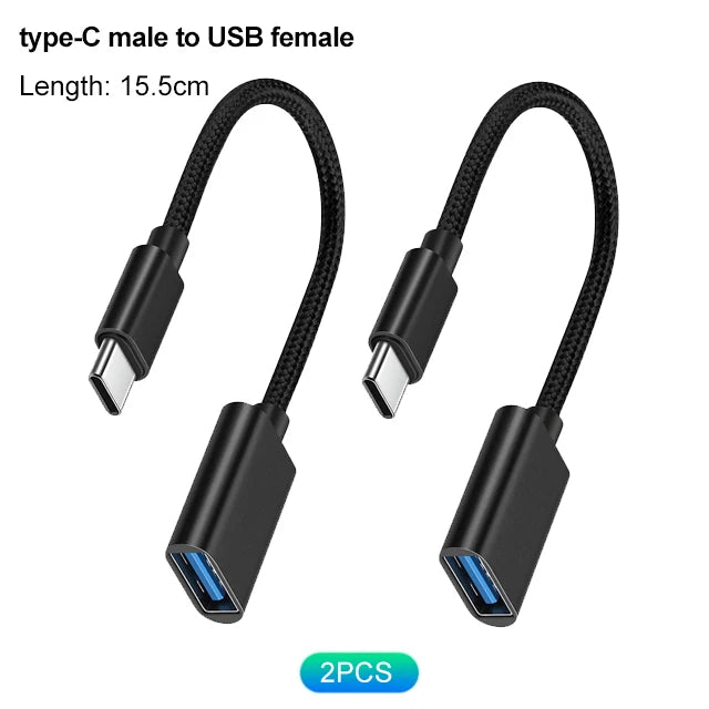 Type C to USB Adapter 3.0 USB-C 3.1 Male OTG A Female Data Connector For MacBook Pro iPad Mini 6/Pro MacBook Air Type C Devices