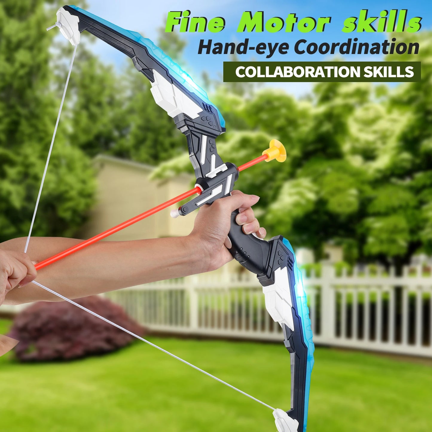 Kids LED Archery Toy Set, Hand-Eye Coordination Training, Multiple Set Options, Indoor Outdoor Sports Gift, Halloween/Christmas