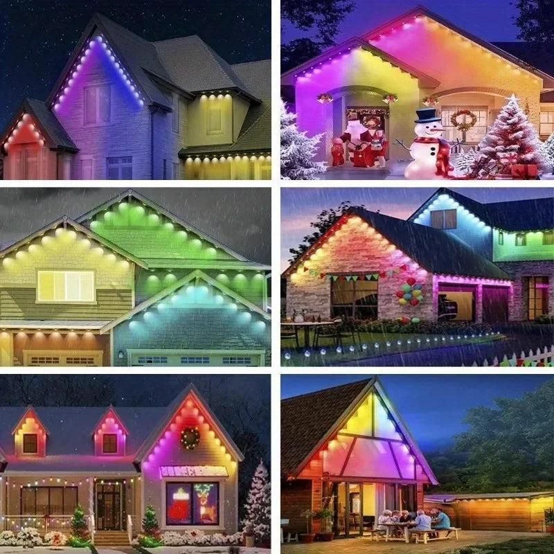 MIMIRGB 150FT Smart Control Eaves string lights DIY Scene Light House Roof Lighting Party Valentine Day Halloween Christmas