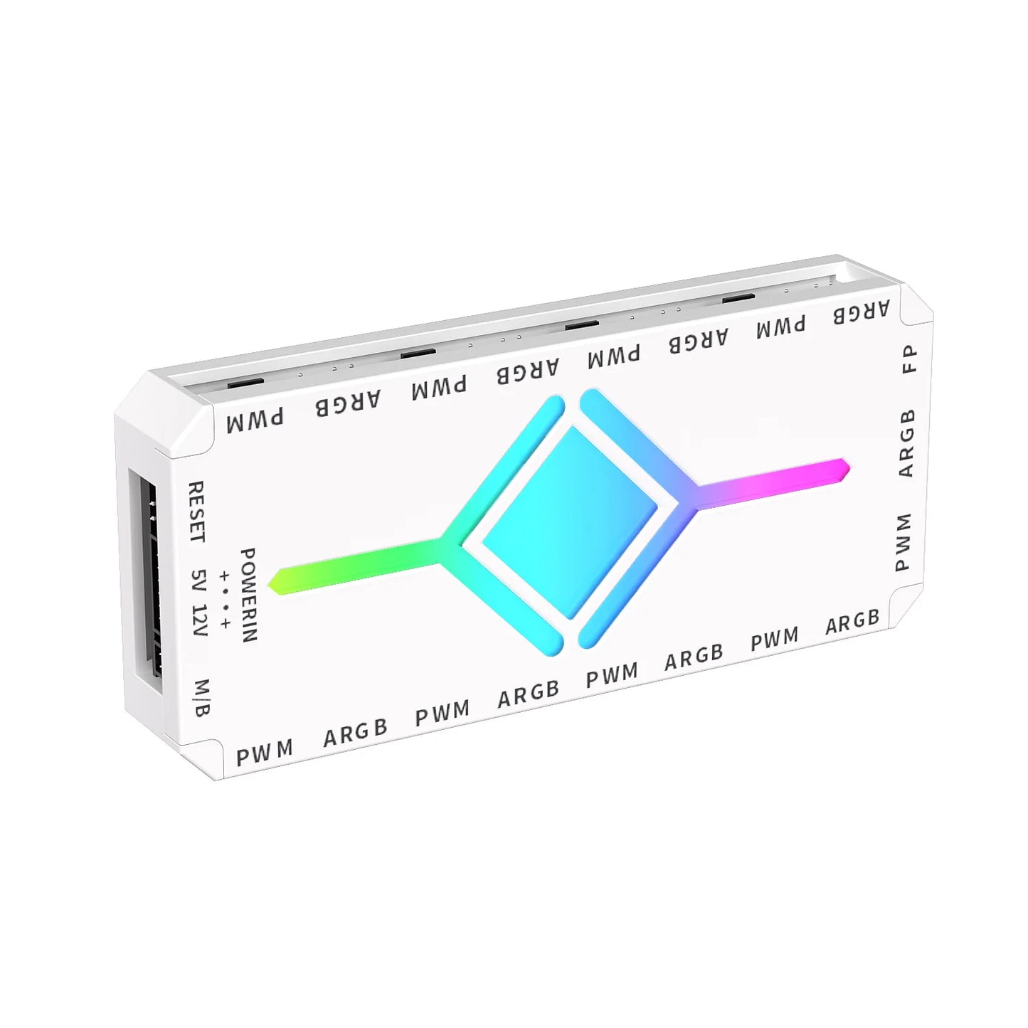 TEUCER Fan Intelligent Temperature Control 5v3 Pin Divine Light Synchronization ARGB Hub PWM HUB Wireless Remote Control