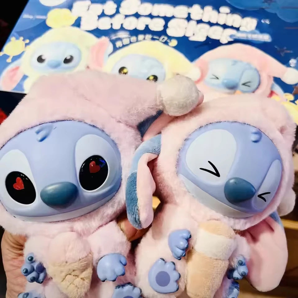 Miniso Stitch Eat Something Before Sleep Disney Blind Box Mystery Bag Vinyl Plush Doll Toys Pendant Surprise The Monsters Gifts