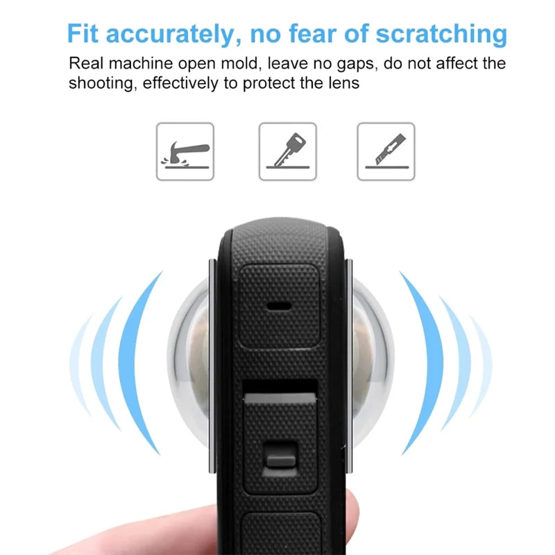 Sticky Lens Guards PC Protective Cover Cap for Insta360 X4 / X3 / Insta 360 One X2 Waterproof 360 Action Camera Accessories