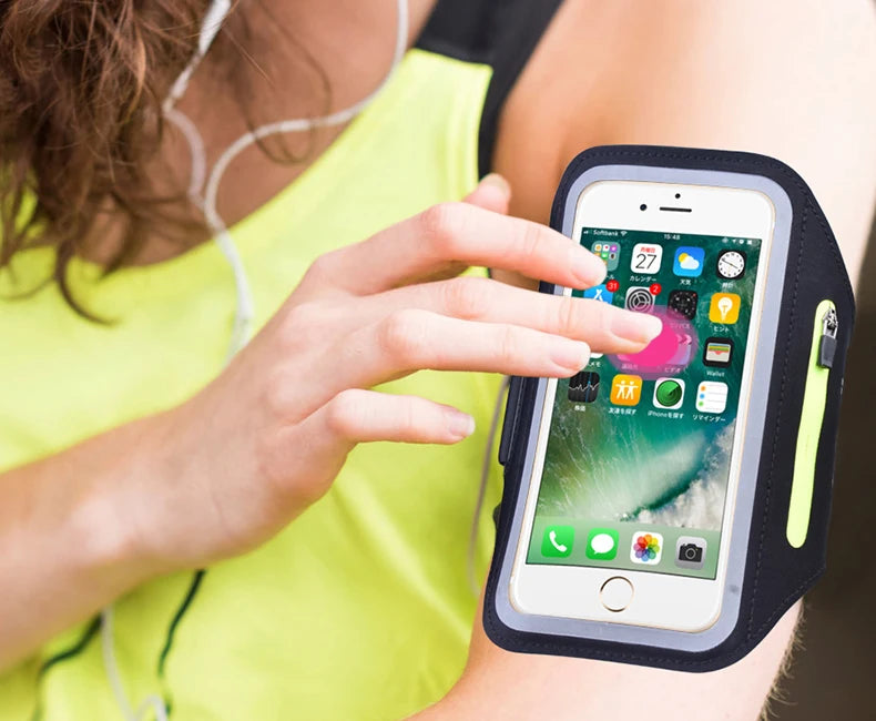 Fitness Arm Bag Zipper Head Mobile Phone Earphone Storage Bag for iPhone 16 15 14 13 Samsung Xiaomi AirPods Running Accessories