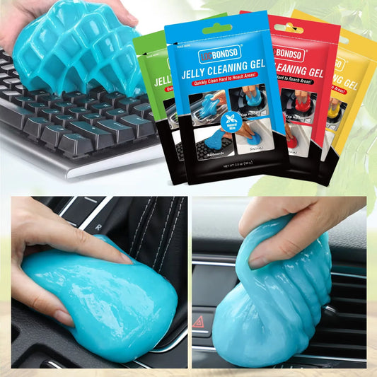 80ml Jelly Cleaning Gel for Car Air Vent & Keyboard Dust Removal, Soft High Adhesion Cleaning Mud for Auto Interior, Easy to Use