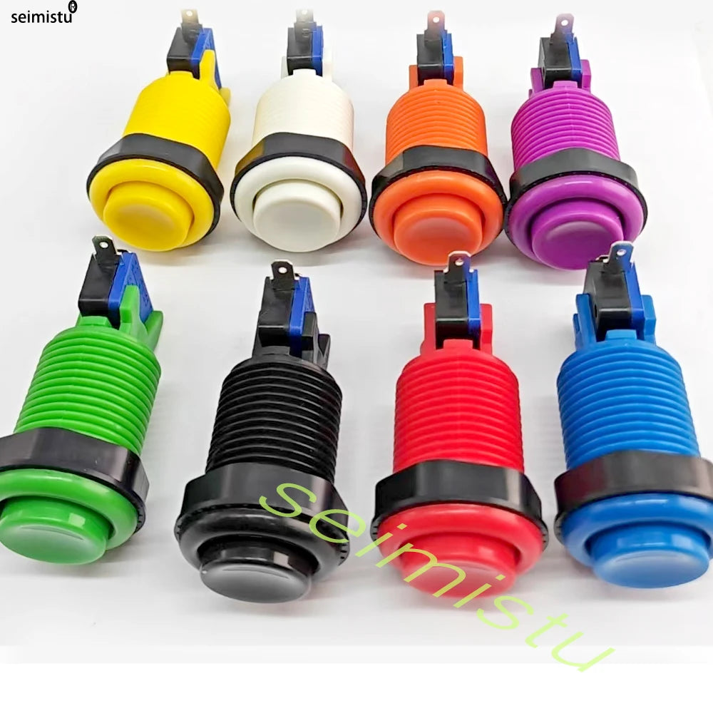8pcs American Happ Style Push Button 28mm For Neo Geo Arcade Game Machine Joystick Zero Delay Controller buttons Parts