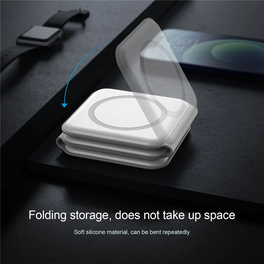 100W 3 in 1 Magnetic Portable Wireless Charger Pad for iPhone 14 13 12 XR Pro Max Apple Watch AirPods Fast Charging Dock Station