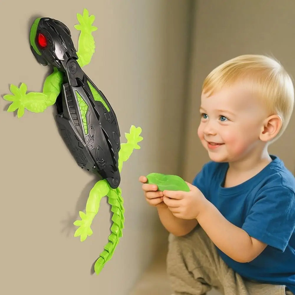 Remote Control Wall Climbing Gecko Robot Toy for Kids, Rechargeable, Christmas Novelty Gift, Anti-Fall Design, Easy to Operate