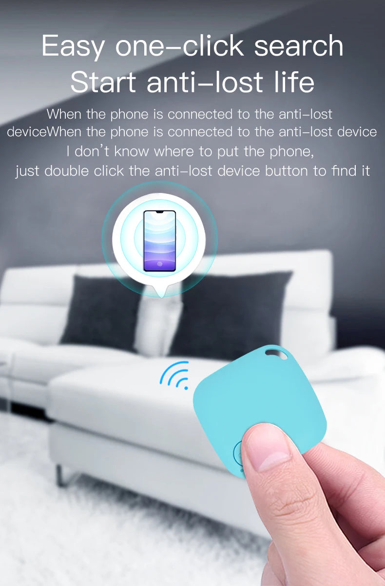 Mini Tracking Bluetooth Anti-lost Device Mobile Phone wallet Key Finder Location Intelligent Caller 5.0 Dual Alarm Pet Finder