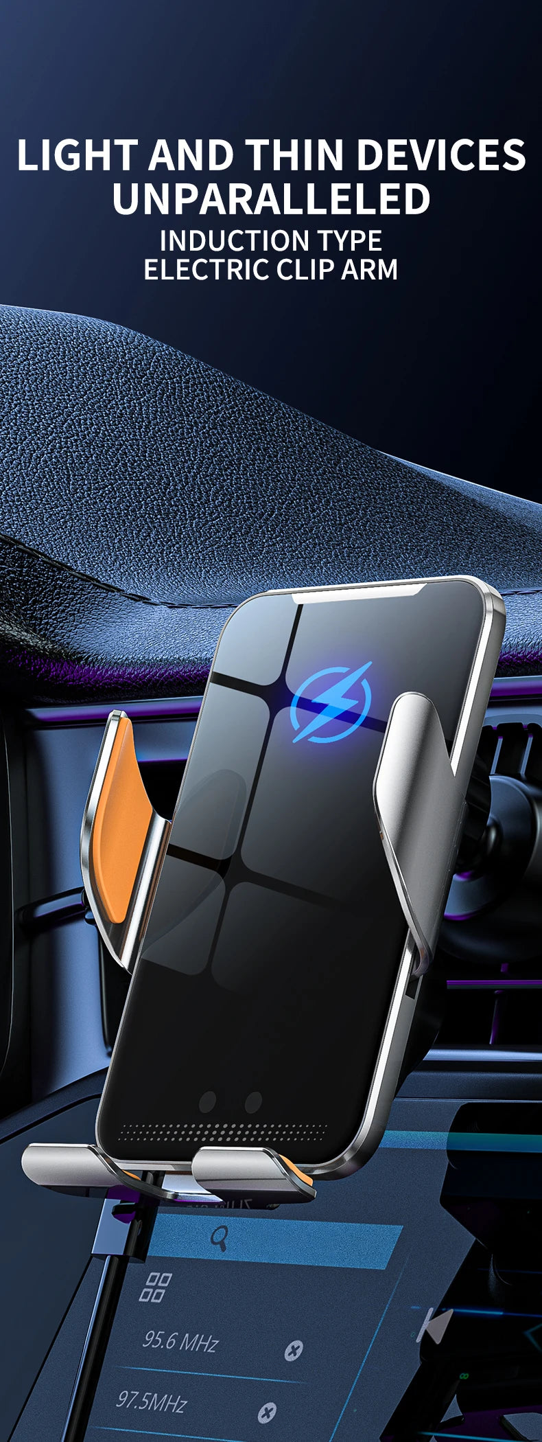 Car Wireless Charger Magnetic Auto Car Mount Phone Holder For iPhone 14 13 12 Samsung Infrared Induction 15W Fast Charging