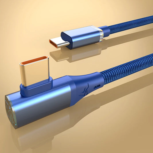 NNBILI 120W Type C Cable 90 Degree For iPhone 15 16 Fast Charging USB C Cable For iPad MacBook Xiaomi Samsung Huawei Data Cord