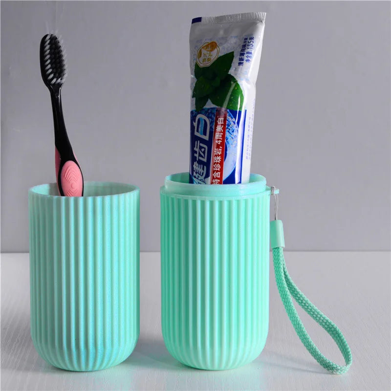 Toothbrush Cup Portable Toothbrush Holder Multifunction Travel Cup Organizer Toothbrush Case and Bathroom School Trip