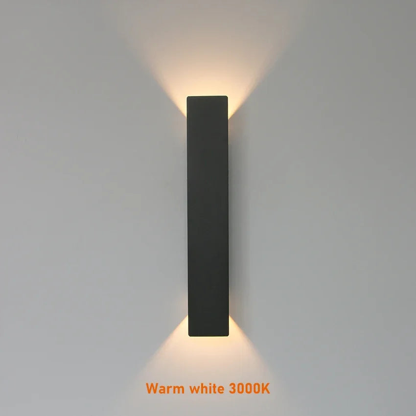 Outdoor Waterproof Wall Lamp Modern LED Lamp Black White Aluminum Up Lower Light Wall Lamps Waterproof IP65 110V 220V Fixtures