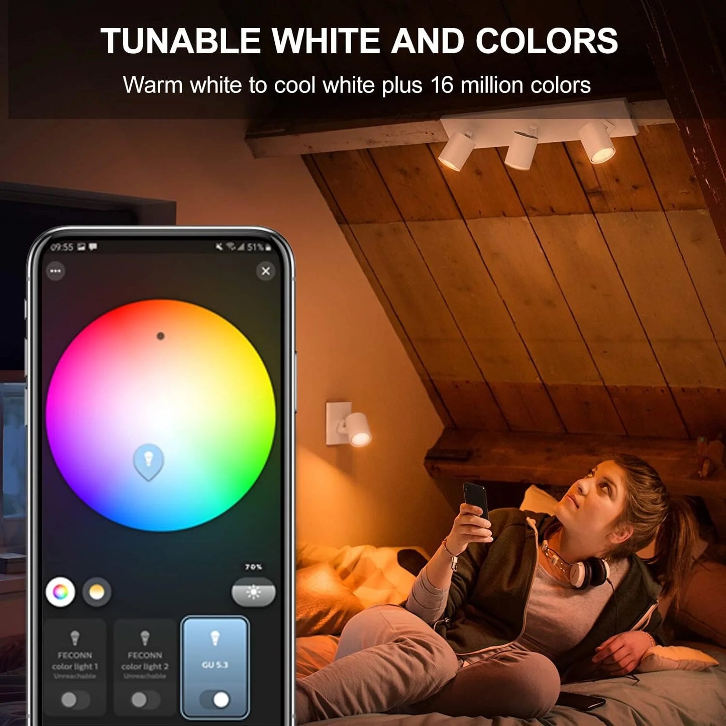 GU10 Zigbee/Wifi Led Light Bulb RGB CW WW Spotlights Led Bulbs Smart Led Lamp Work With Alexa Echo Hub Google Yandex Smartthings