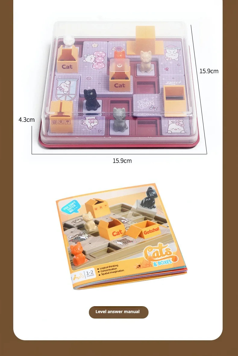 Diy Hide And Seek Cat Puzzle Clearance Clearance Board Game Cat Children Space Planning Logical Thinking Training Puzzle Toy