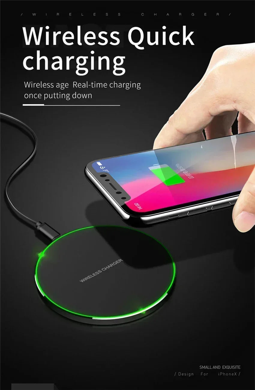 2 in 1 Phone Wireless Charging Dock Station Fast Wireless Charger Pad For iPhone 12-16 X Pro XS Max Samsung Xiaomi Huawei